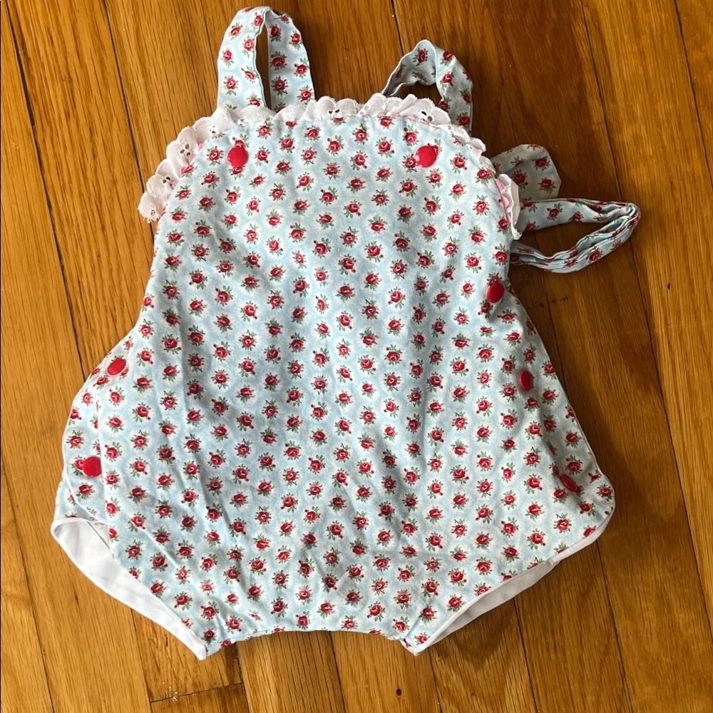 Floral Kids One Piece Bubble Romper